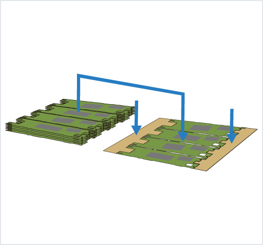 ［Image］PCB placer： HDI 基板用高精度框架排列机